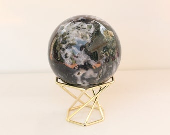Green Moss Agate sphere, Crystal sphere, Crystal ball