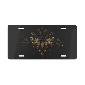 ON SALE, Black Bee Vanity Plate, Front of Car, Car Decoration, Car Accessory, License Plate