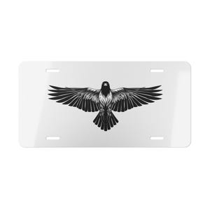 ON SALE, Black Eagle Vanity Plate White, Front of Car, Car Decoration, Car Accessory, License Plate