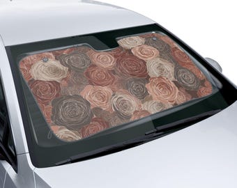 Parasoles para coche con estampado floral de color rosa