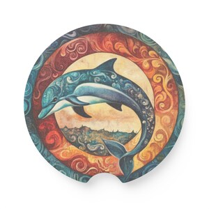 Dolphin Soapstone Car Coaster