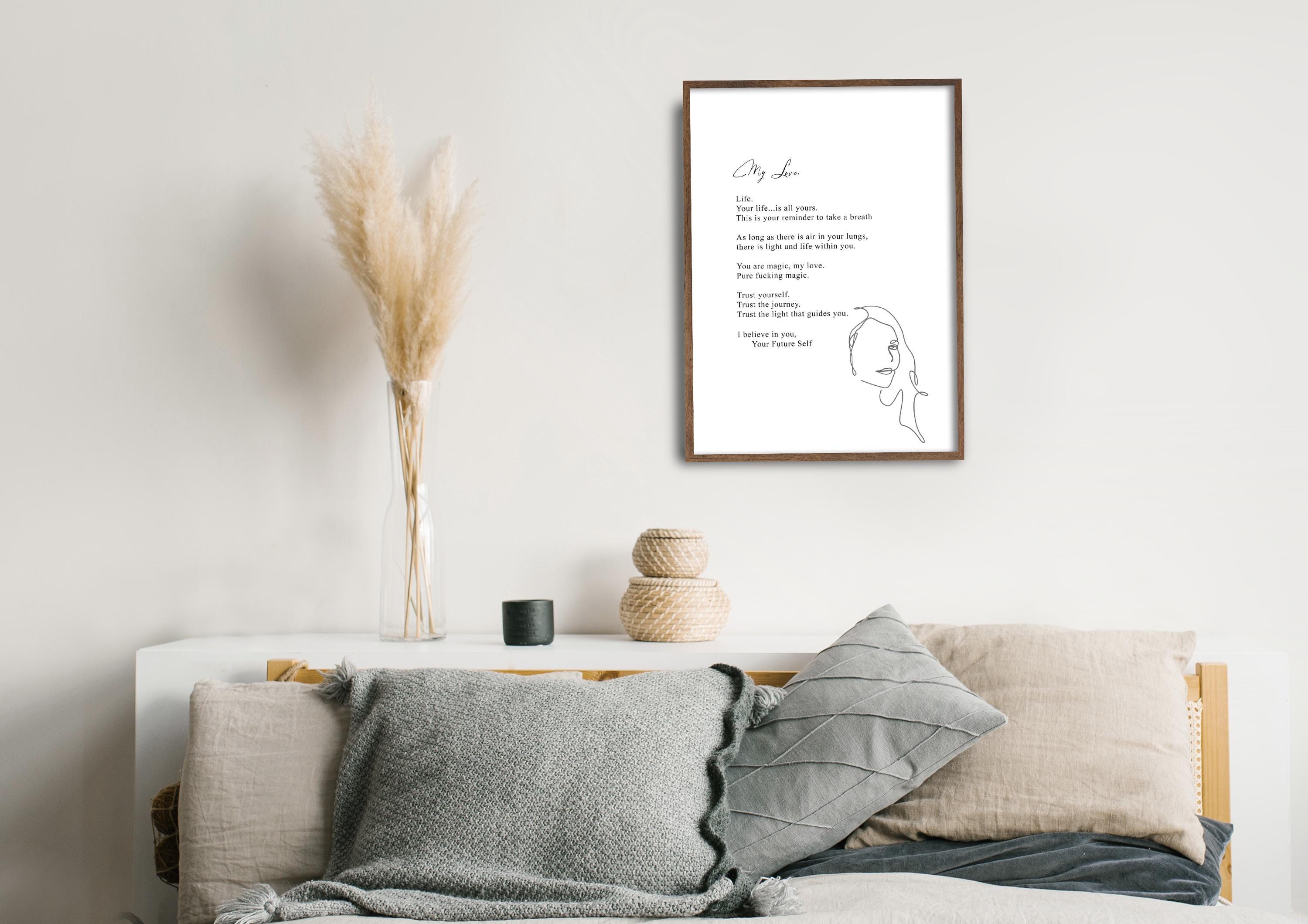 Life | Minimalist Motivational Wall Art | Printable Inspirational Quote ...