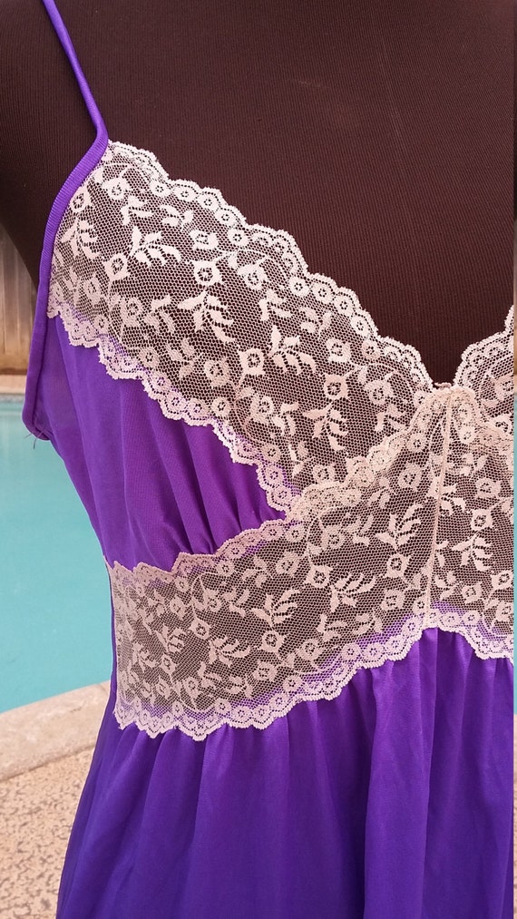 JCPenny Stamped Purple and Lace M 12-14