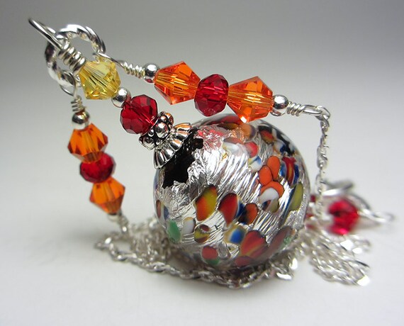 Collier En Perles De Murano Authentiques - Bleu, Verre Soufflé à La Main, Neuf Sans Boîte