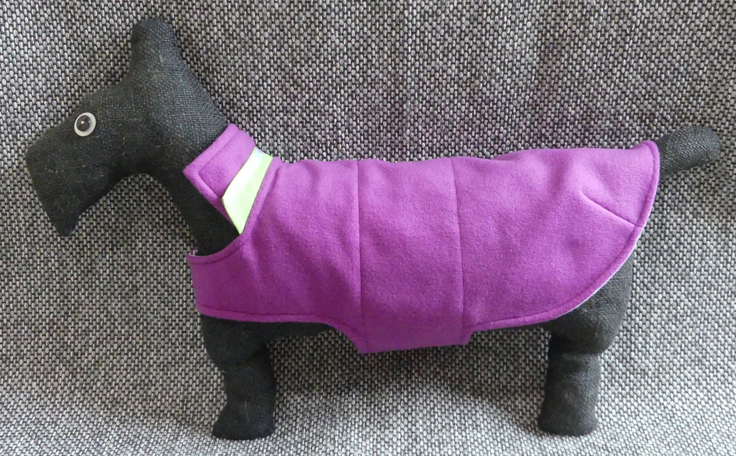 Fleece Dog Coat Pretty in Purple size medium 1822 lbs Etsy