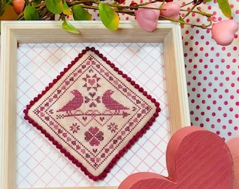 Paper Chart - Lovely Hearts Cross Stitch Pattern by Textilly