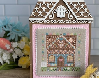 PDF All Seasons Gingerbread House: Easter Cross Stitch Pattern by Textilly