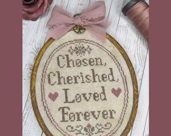 PDF Loved Forever Cross Stitch Pattern by Textilly