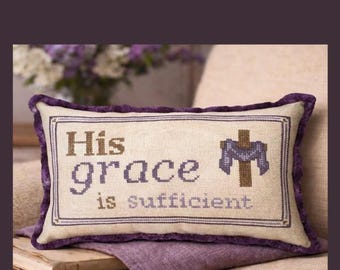 PDF His Grace Cross Stitch Pattern by Textilly