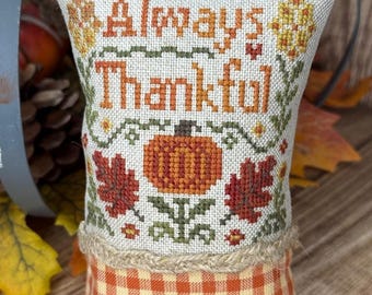 Textillyによる「Always Thankful」クロスステッチパターン（PDF）