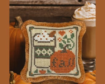PDF Fall Latte Cross Stitch Pattern by Textilly