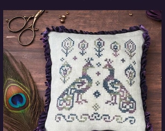 PDF Peacocks & Plumes Cross Stitch Pattern by Textilly