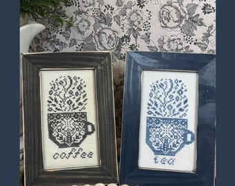 PDF Coffee and Tea Cross Stitch Pattern by Textilly