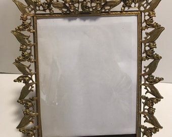New ORNAMENT PICTURE FRAME Silver Round Ornate/ Filigree  Fit Photo 2” W x 2" H 