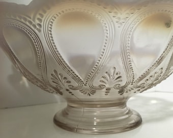 Antique Northwood Pedestal Bowl Scroll with Acanthus c1902 Centerpiece Home Decor