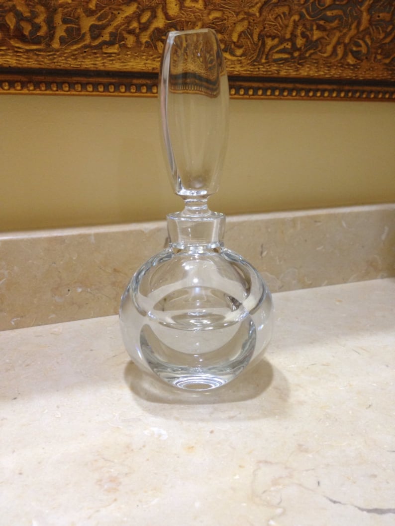 Crystal Perfume Decanter Thick Heavy Etsy