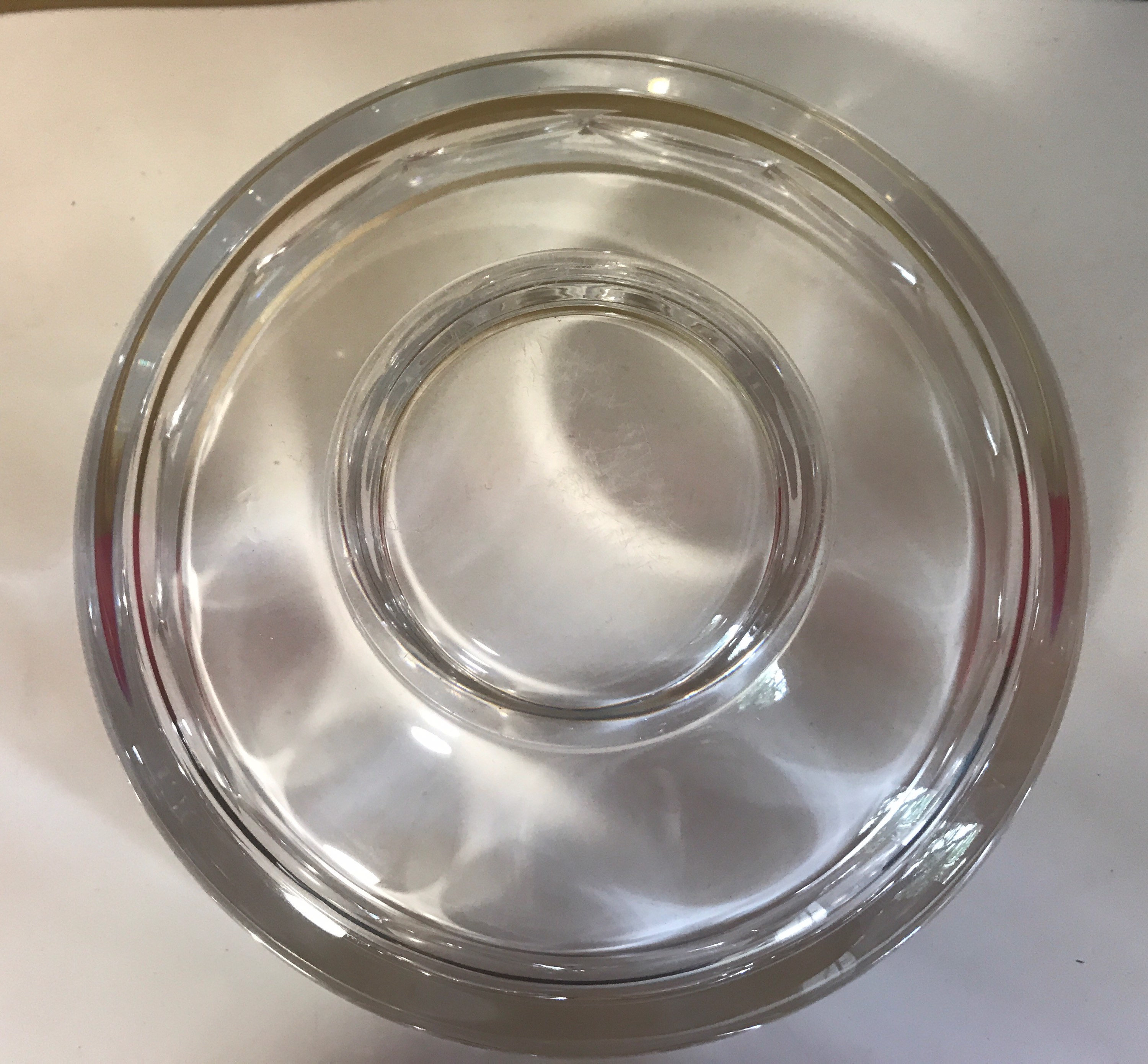 Bol en cristal signé Orrefors - élégant art suédois du verre
