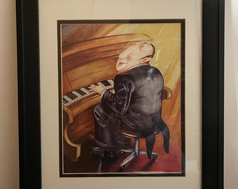 Pianist Piano Player Jazz Player Pop Art Framed Print Signed Tracy Flickinger