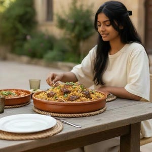 Cazuela de barro de terracota para paella estilo rústico de 14" y 16" fabricada en España