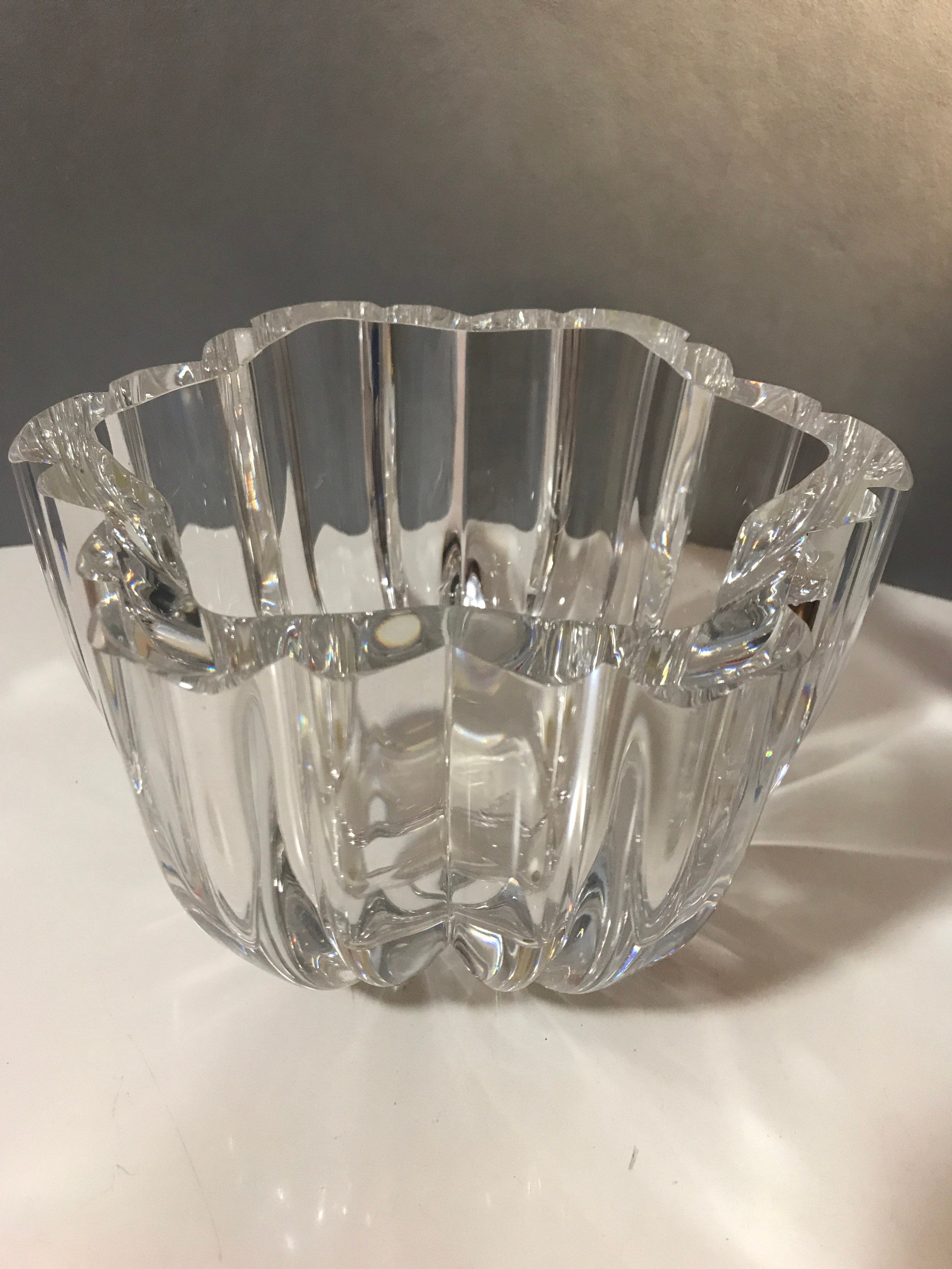Kosta Boda Crystal “olivia” Line Bowl by Anna Ehrner Vintage - Etsy