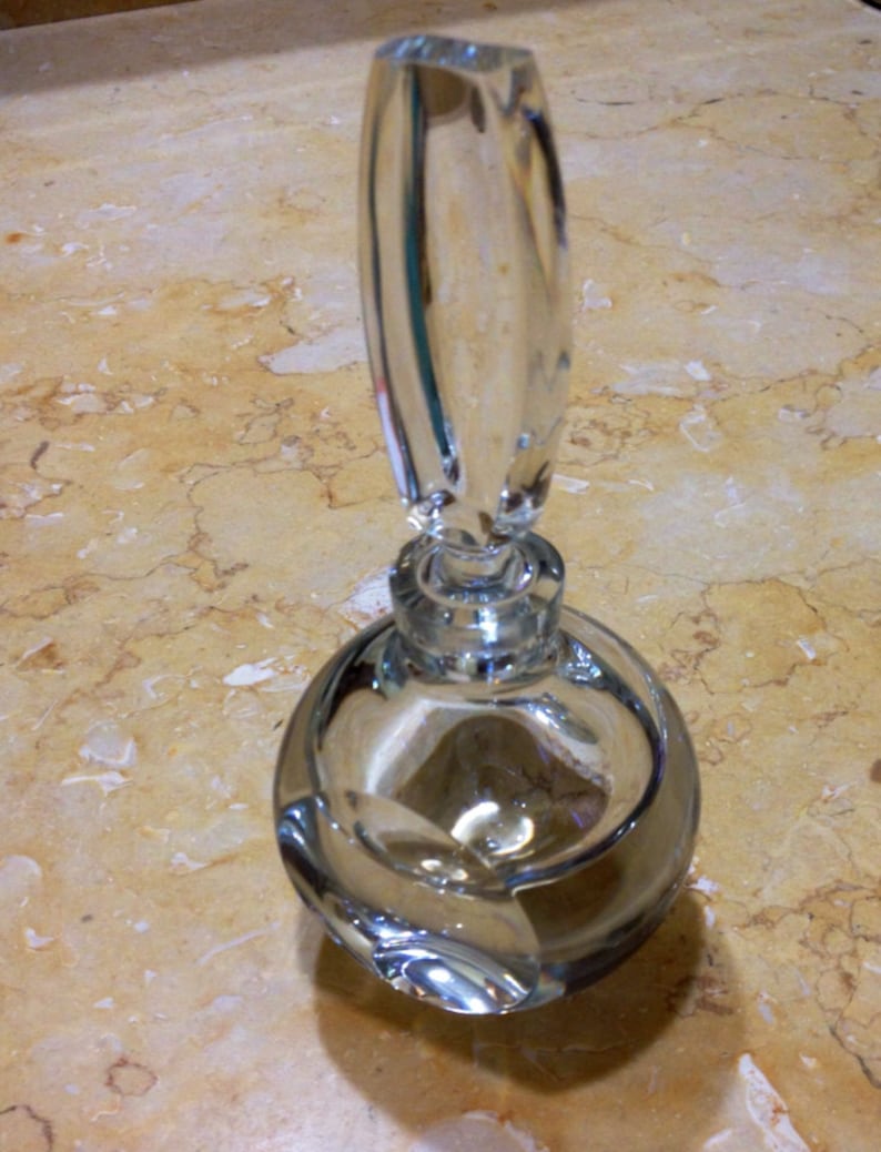 Crystal Perfume Decanter Thick Heavy Etsy