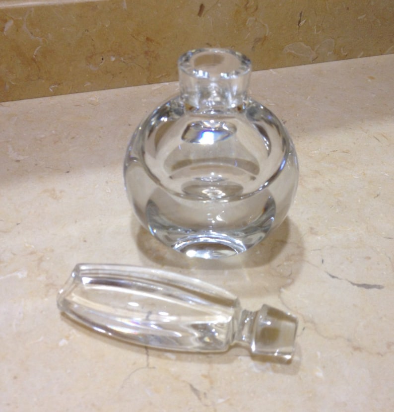 Crystal Perfume Decanter Thick Heavy Etsy