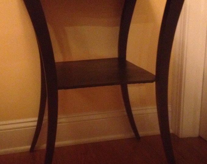 Antique Shelf Painted Black Satin Hand Carved 1920s Etsy