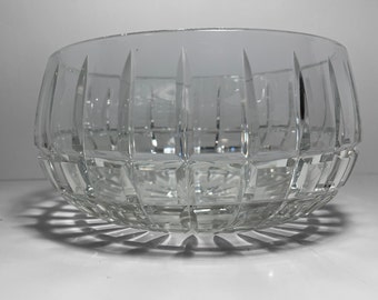 Crystal Bowl Heavy Thick Home Decor Art Glass