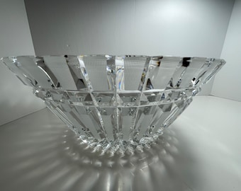 Lead Crystal Onste Oval Bowl Made in the USSR