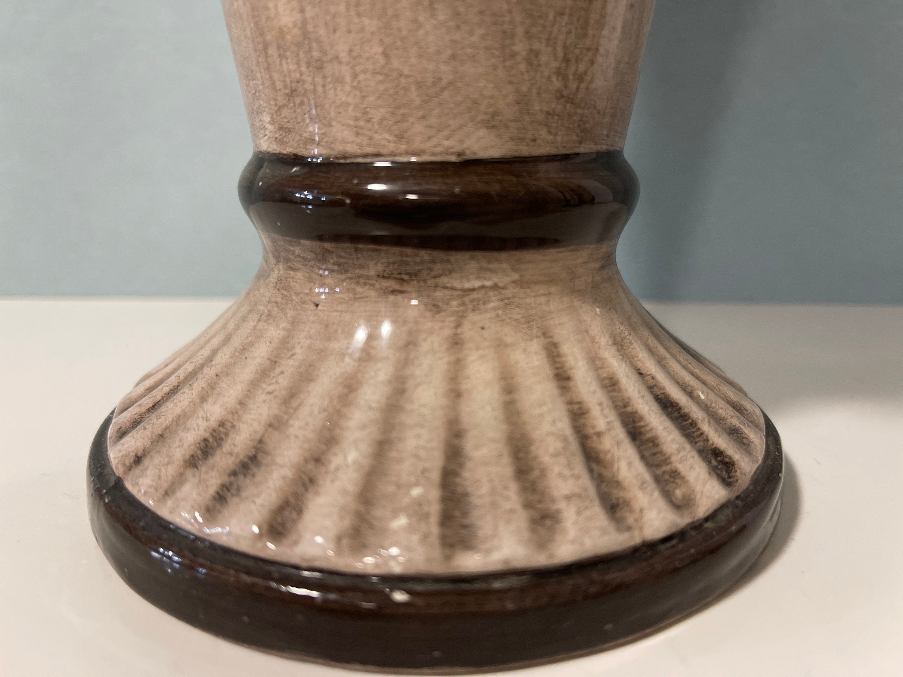 フラワーベース カポディモンテ　ヴィンテージ ヴィンテージ カポディモンテ フローラルベース：イタリア製陶器、高さ