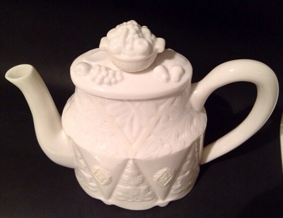Lenox White Teapot Butler S Pantry Porcelain Etsy