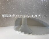 Fenton Vintage Silvercrest Pedestal CAKE STAND 1950s Extra Large 13 quot Special occasion Wedding Home Elegance Chic