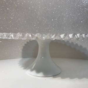Fenton Vintage Silvercrest Pedestal CAKE STAND 1950s Extra Large 13" Special occasion Wedding  Item#FN2746