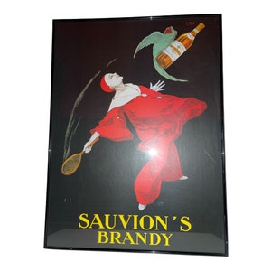 SAUVION'S BRANDY Gerahmter Druck 32 "x 22" Barware Spielzimmer Euro Home Decor