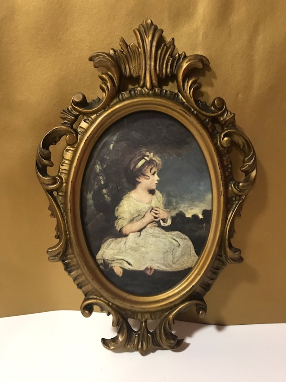 美品】 イタリア製 アンティーク フレーム 絵画 額縁 額絵 美術