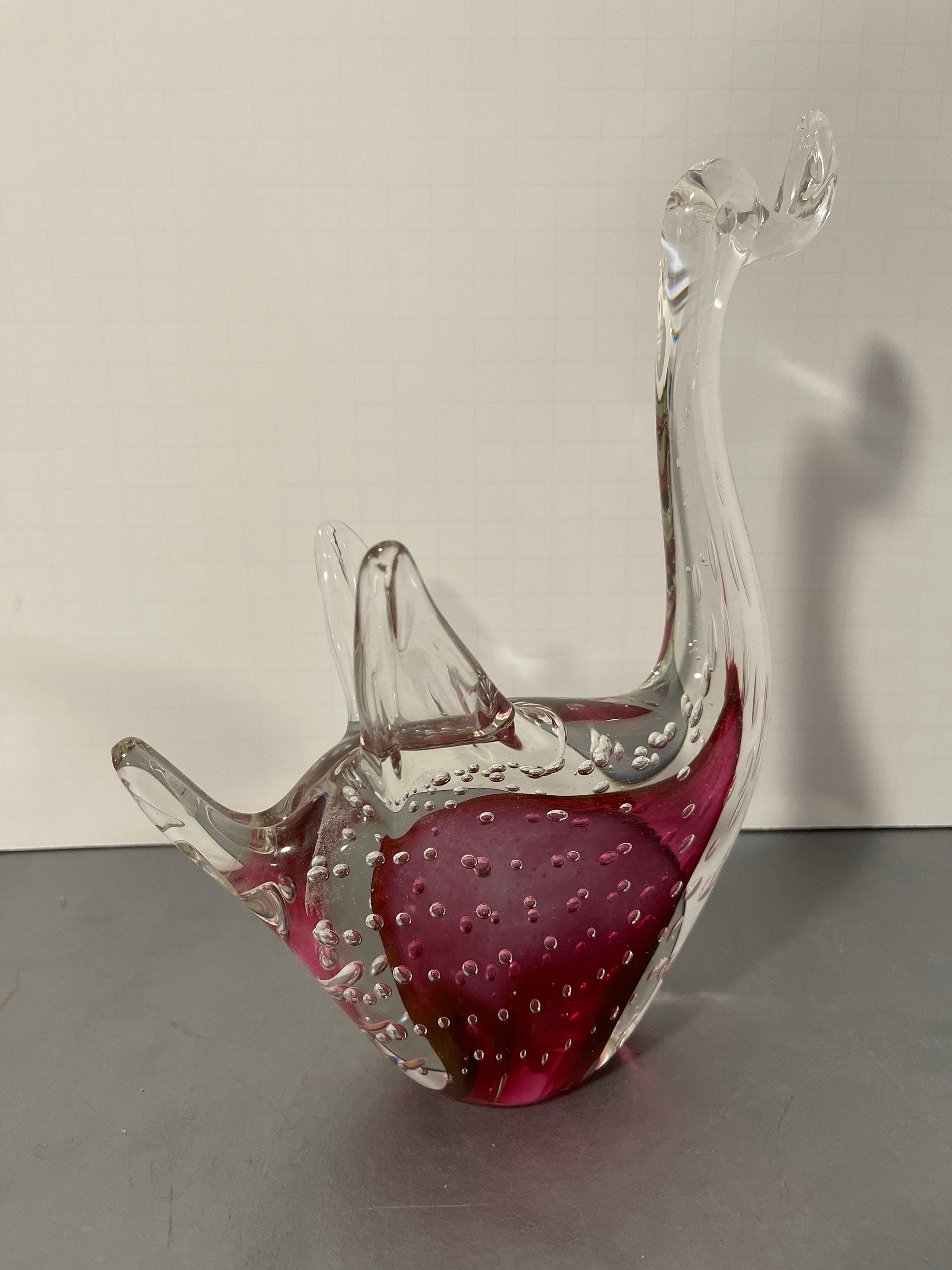 イタリー製　ガラススワン イタリー製 ガラススワン （Hand Blown Glass Swan Figurine