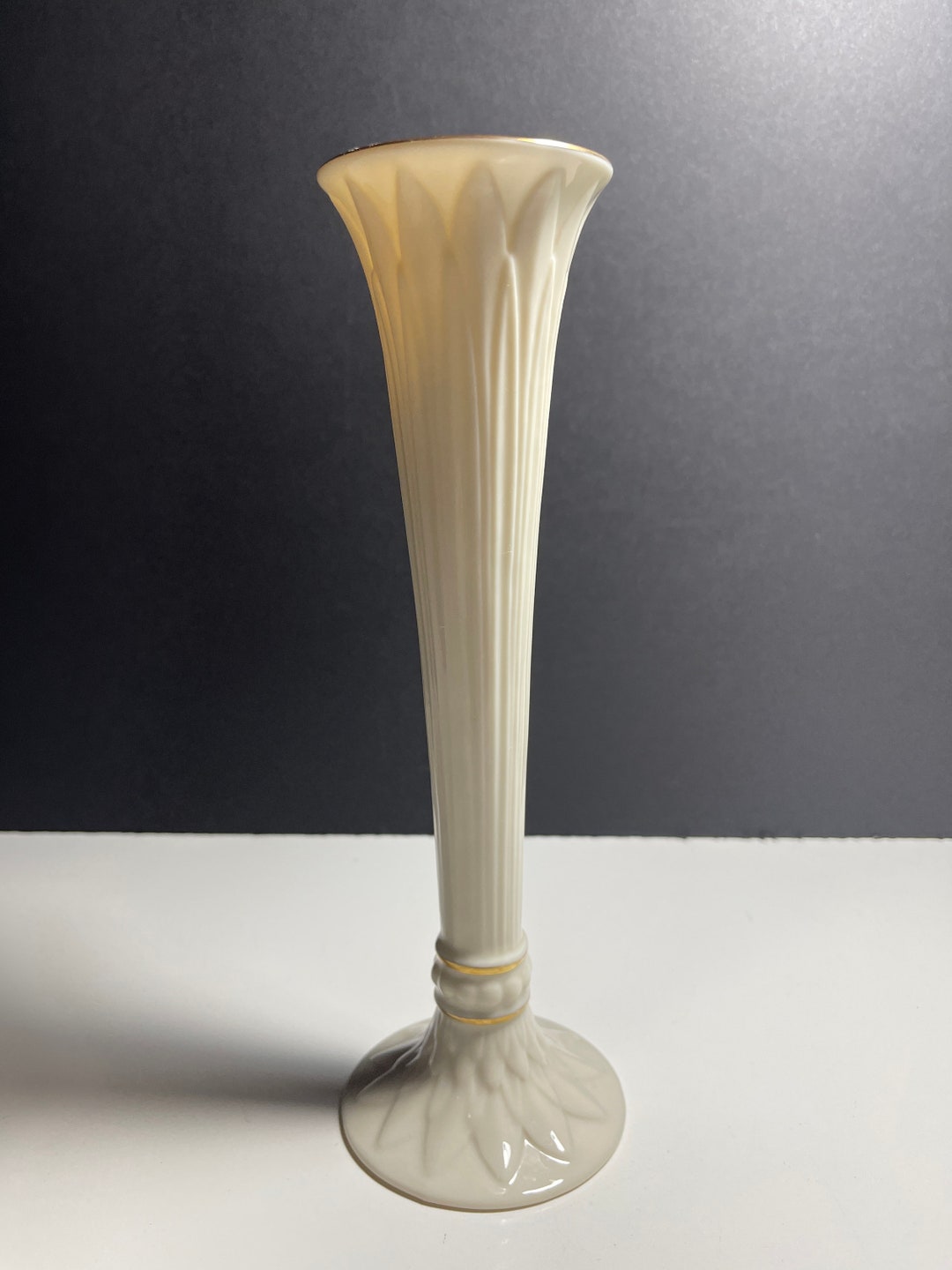 Lenox Bud Base 24K Gold Trim Tivoli 9inch Vintage - Etsy