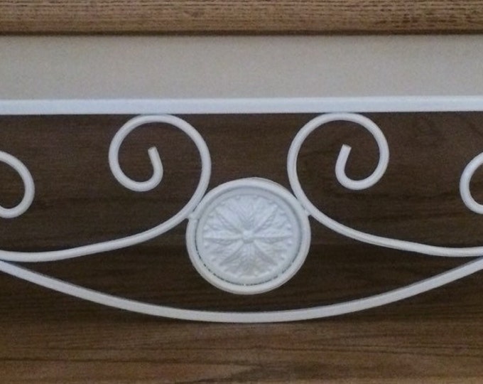 Metal Scroll Shelf Vintage Ivory Antique White RESERVED DELIA Etsy