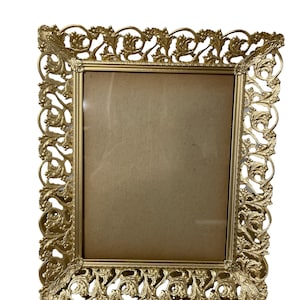 Vintage Filigree Frame Ornate Stylebuilt Hand Painted Gold
