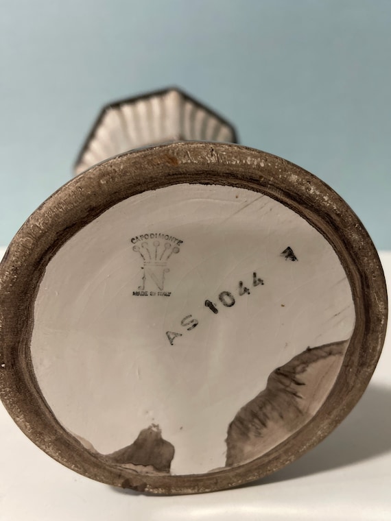 フラワーベース カポディモンテ　ヴィンテージ ヴィンテージ カポディモンテ フローラルベース：イタリア製陶器、高さ