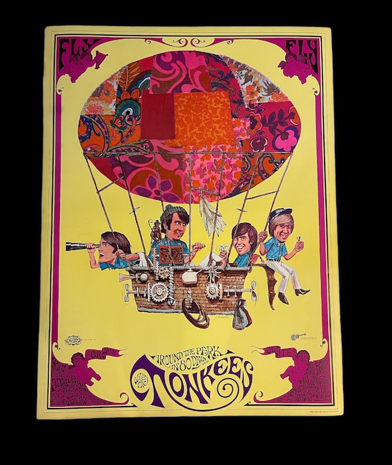 Original 1967 Monkees Poster: Around the Park in Eighty Days