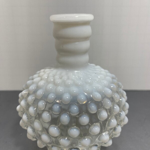 1938  Vintage Fenton French Opalescence Hobnail Perfume Bottle Deco Bottle Accent Piece