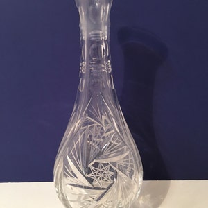 Cut Crystal Vase  Bud vase Decanter