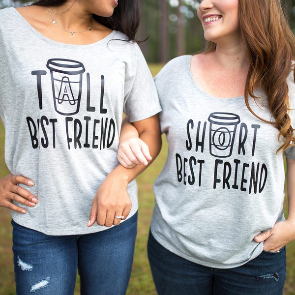 Best Friend Shirts, Bestie Shirts, Best Friend Gift, Tall Short Best Friend, Shirt for Best Friends, Personalized Friend Gifts, Short Bff