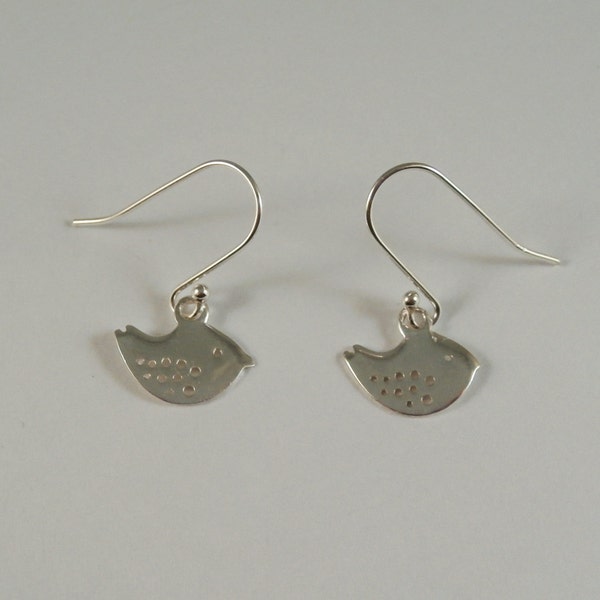 Bird, Sterling Silver Bird Earrings, Bird Earrings, Small Bird Earrings, Silver Bird Earrings, Animal Earrings, Birds, Nature Earrings,