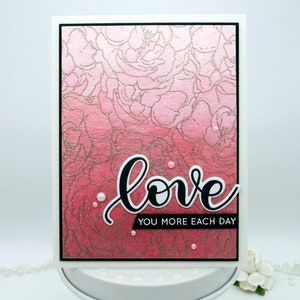 Red Ombre Love You More Each Day Card