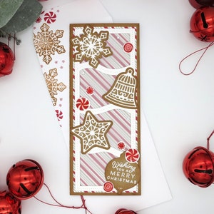 Tarjeta Slimline de pan de jengibre y menta