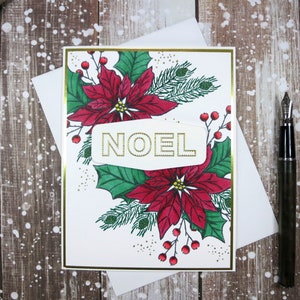 Cartão Poinsétia Noel