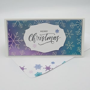 Sneeuwvlok Vrolijke Kerst Mini Slimline Card
