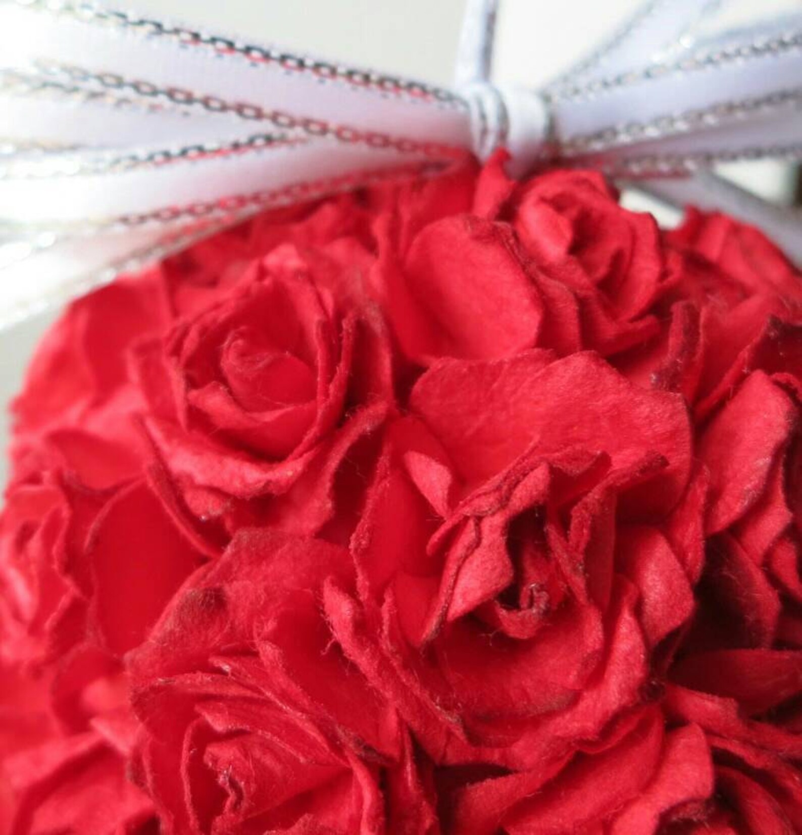 Red Rose Floral Ornament Christmas Ornament Tree Ornament Etsy